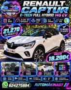 Renault Captur TECHNO E-TECH FULL HYBRID 145 CV de 2023 con 21.270 Km por 18.200 EUR. en Barcelona