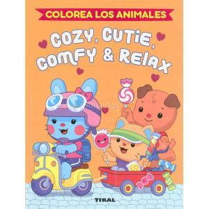 COZIE, CUTIE, COMFY & RELAX. COLOREA LOS ANIMALES